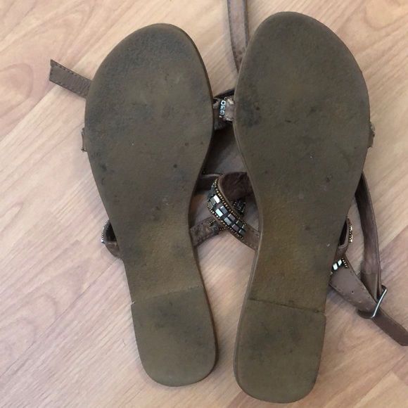 Charles David brown leather ankle sandals - Picture 4 of 5